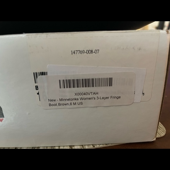 Minnetonka fringe 3 layer boots brown 6 - Picture 3 of 4
